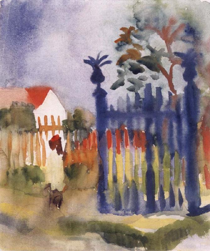 August Macke Garden Gate oil painting picture